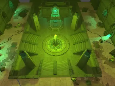 Fantasy Chess RPG Environment - Pyramid Dungeon Low-poly 3D model