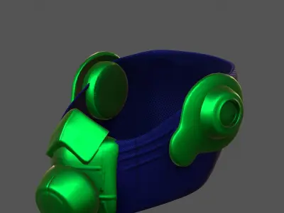 Gas mask helmet 3d model scifi Low-poly  Low-poly 3D model 327