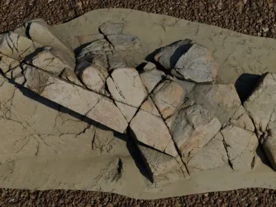 4K High Polly Rocks Pack 3D model