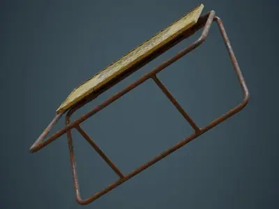 Traffic Barrier 4B Low-poly 3D model