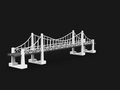Suspension Bridge 02 3D model