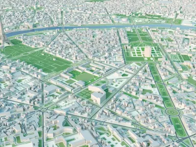 Paris City 3D model