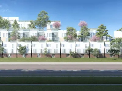 Graduation Project - Eco-community with nZEB houses Low-poly 3D model