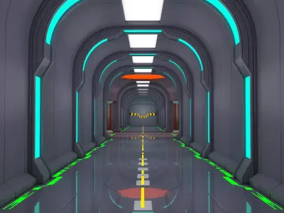 Sci Fi Corridor 3D model