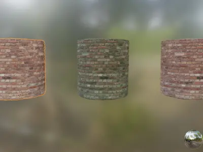 Brick Wall PBR Material Texture