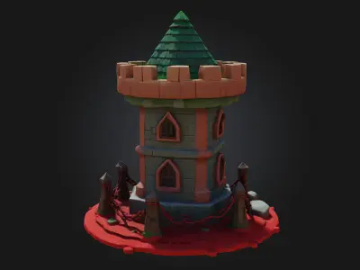 Crimson Tower 3D model