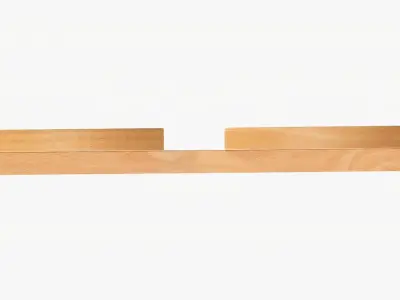 Wooden fence 03 3D model