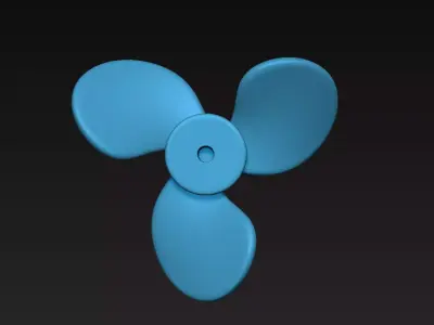 Blue Fan 3D print model