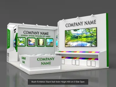 10 Exhibition Stand Stall Booth 3D model 3D Model Collection 3D Model Pack shop