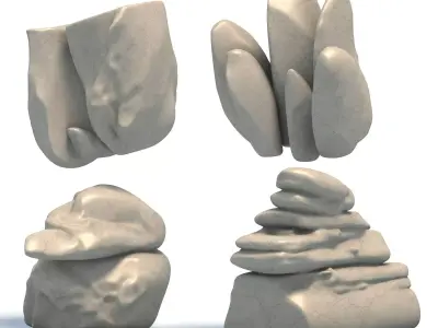 Rock Pack 4 Stone Models for Printing  3D print model
