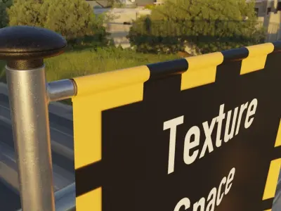 Animated Flag with Pole -1- High-Poly Version 3D model