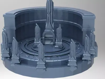 Mount Olympus flouting level 1 Low-poly 3D model