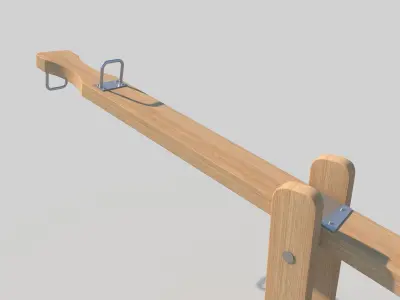 Wooden Seesaw 3D model