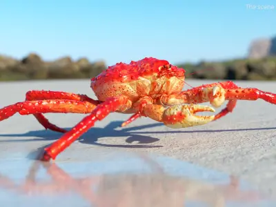  Red King Crab Rigged For Blender 