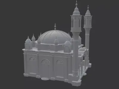 Mosque Building Middle Eastern Architecture 3D Model Low-poly 3D model