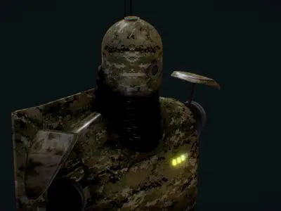 Robot Soldier Sci Fi Low-poly 3D model