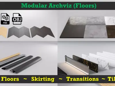 Floors pack - Modular Archviz Floors 3D model