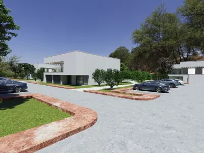 Modern Residential and motel complex 3D model