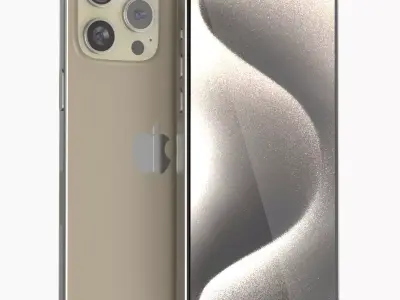 Apple iPhone 15 pro max natural titanium 3D model