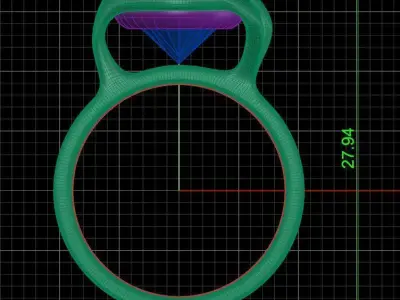 Jewelry ring 383 3D print model