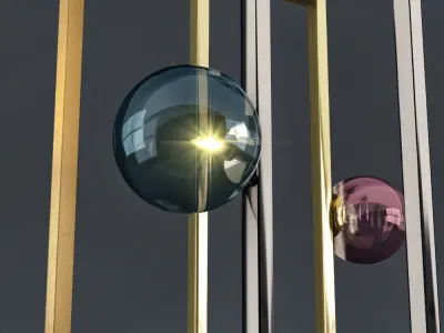 VeniceM mondrian glass floor lamp 3D model