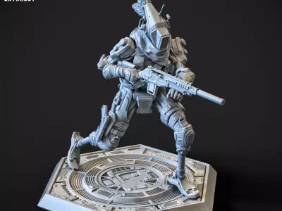 Skinny Ground Running Robot 100mm 3D print model