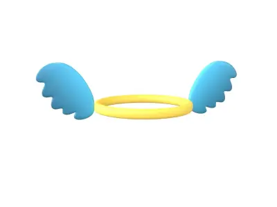 Angel Halo v3 009 Low-poly 3D model