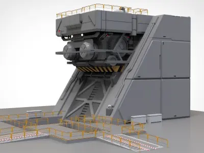 sci-fi Architectural Element 1 3D model