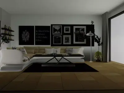 Room interior Realstic  3D model