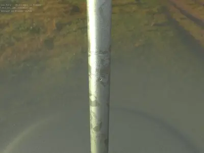 390mm Street Light 10 Galvanized Low-poly 3D model