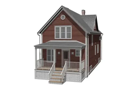 House Low-poly 3D model 26