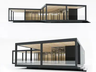 Villa house Collection 3 models 3D Model Pack