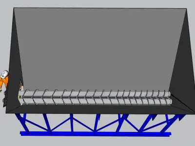 Industrial storage hopper 3D model
