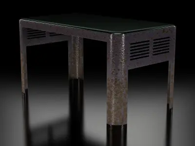 Industriart Greyglass table 3D model