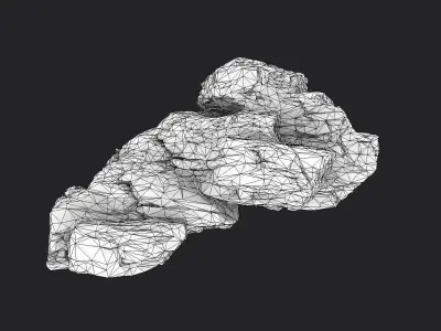 Cliff Rock 4-5 Low-poly 3D model