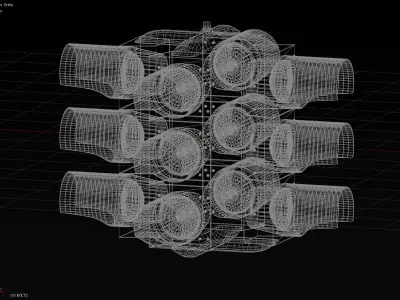 Traffic Light - Four Way 3D model