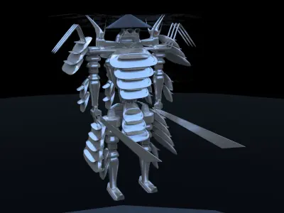 Samurai Robot Cyborg Ninja SciFi Game Character 3D model