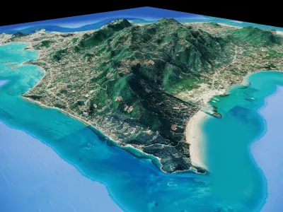 Ko Samui island full 3d model terrain 3D model
