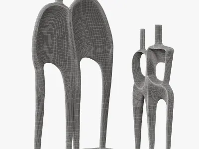 Decorative Set Metal-People 3D model