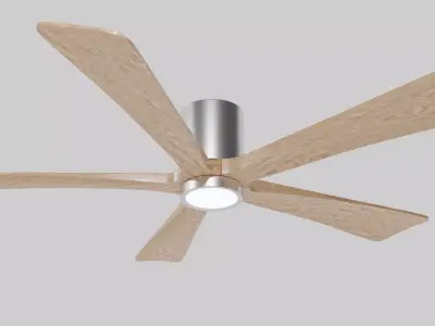 Modern Wood and Metal Ceiling Fan 3D model