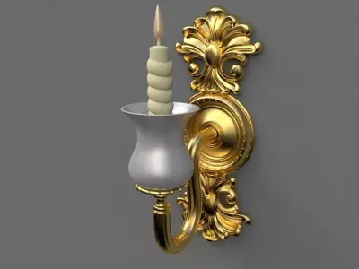 5 super chandelier candle holder 3D model