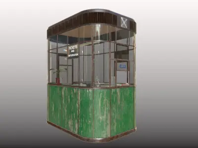 Ticket - Information Booth 3D model
