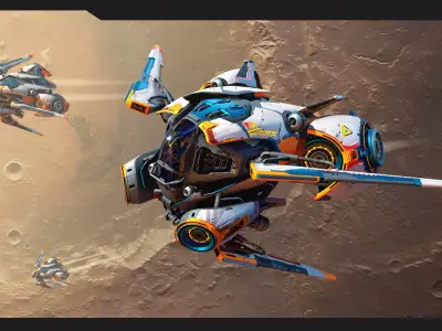 SCAVENGER - Fighter  Low-poly 3D model