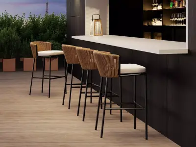 Lapel Bar Chair 3D model