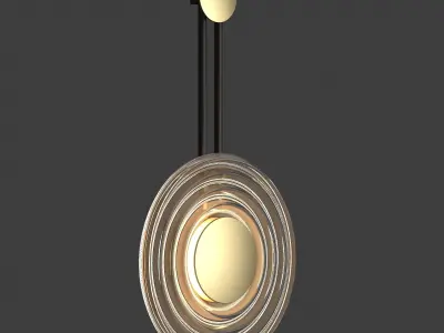 SOLAR modern wall light with circular shape 3D model
