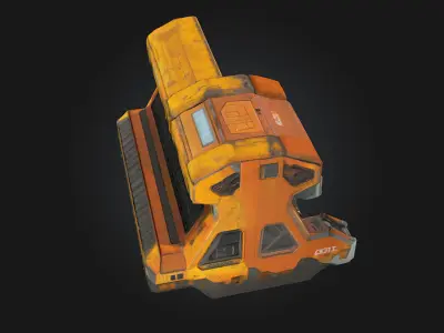 Evac Terminal 016  Sci-Fi Escape Point for Emergency Scenarios 3D model