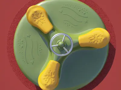 kids playground THE SPINNING ROUNDABOUT JIN-0416  3D model