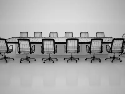 Conference Meeting Room Furniture 08 3D model