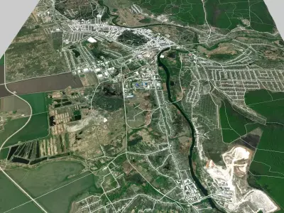Cityscape Shebekino Belgorod region Russia 3D model