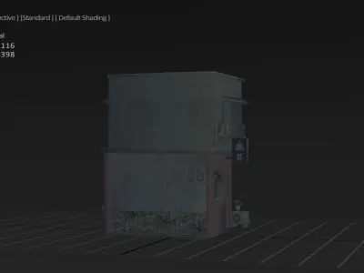 Japanese Street Old House 3D model